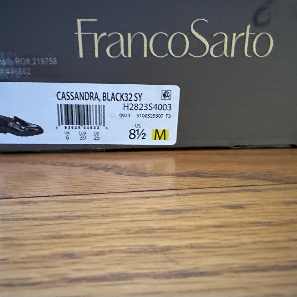 Brand new, never worn. Black patent lug sole loafers.